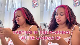 Chubby Gassy Girl Morning Toilet Farts Natural Gassy Moment