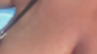 Hot tub tits (public)