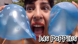 Inflate bags and pop them in my face 1080p HD