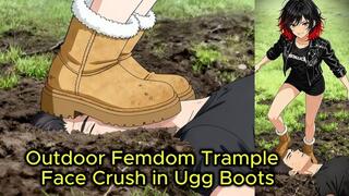 Facebusting Under Ugg Boots - Nataly Crushes Your Face in the Forest Dirt | Trample & Worship Animation