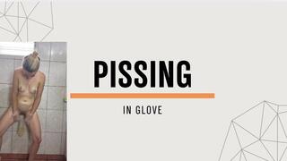 peeing in glove