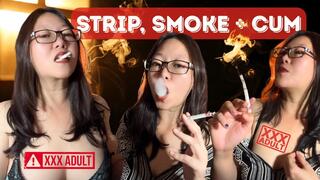 Erotic Smoking Asian Masturbation: 2 Cigarettes Chainsmoking + Nude Smoking Climax