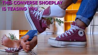 Converse Shoeplay Tease: Sweaty Socks Removal, Jeans & Barefeet Footplay