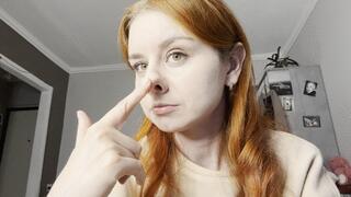 Pick my nose, show nostrils!