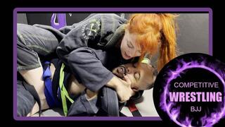 Kimono Wrestling: Mel Fire Displays Technique and Total Control on the Mat (720) - Mixed Wrestling - Challenges - Strong Women - Kimono - Scissorhold