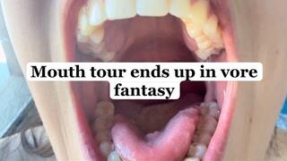Mouth tour ends up in vore fantasy