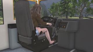 School Bus Cranking Template - Sara in Loafers 1080p