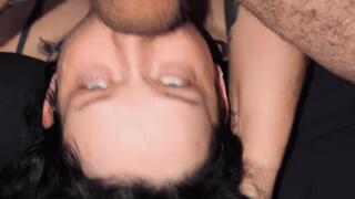 Upside Down Messy Face Fuck Explosive Vomit
