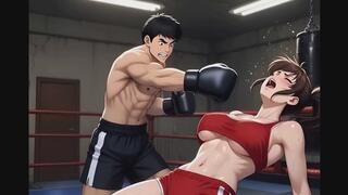 Mixed Boxing Confessions #17B: Maledom Boxing Beatdown (Animated)