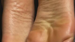 Extreme Close-Up of Wrinkled Soles
