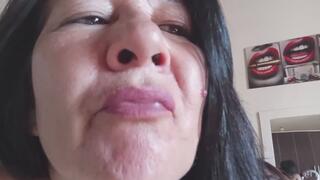 Fingers in nose + snot