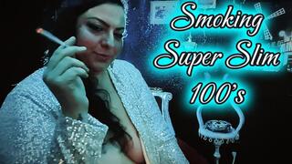 Relax & Light Up Chainsmoking Super Slim 100s with Malory