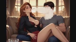 Smoking Confessions #3B: Step-Mommy's Smoky Secret Cravings Unleashed (Animated)