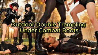 Femdom Double Trampling - Can You Handle Our Combat Boots? | Animation