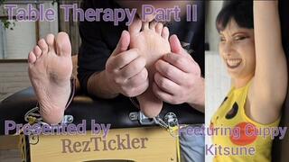 Tickle Table Therapy: Part 2 - Feeturing Cosplay girl Cuppy Kitsune