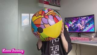 Blowing and ripping bestway beach ball