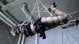 Femboy Punishment Suspension – 150m Rope Hogtie, 12cm Extender & Machine Milking in Cage!