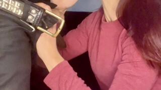Skinny Redhead Smoking Blowjob: Exhaling Smoke While Swallowing Dick