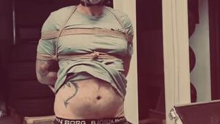 This is the way she handles at twice a big man. Ropes and gag. Its the only way to be sure i wont get her back