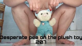 Desperate pee on the plush toy 207