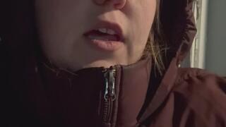 Smoking in the freezing cold