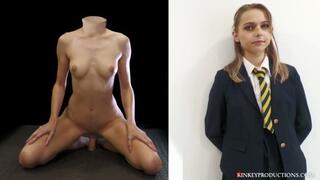 Innocent Schoolgirl Chloe Toy Headless Robot Riding A Dildo