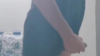 Skinny Sissy Twink Masturbating In A Skirt