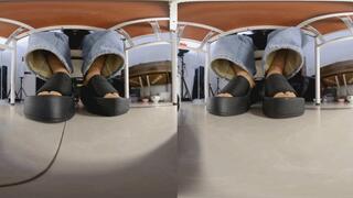 3DVR180 Xiaomi black thick-soled sandals for office wear training