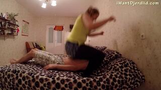 Clothed Butt Drops on His Stomach