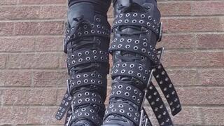 Jax's Chunky Goth Boot Orange Crush