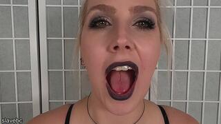 Goth Throat - face fuck, deepthroat, cum in throat