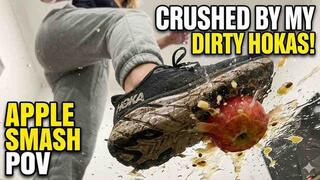 POV Under Glass: Crushed By Dirty Black Hokas (Fresh Off Treadmill)