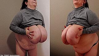 Maja meets Alice Part 239 - Alice strips out of her tight Grey Sweater - Alternate Version (Clip No 2885 - wmv version)