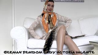 Masturbating in a headscarf and feeling your mistress's fur on your nipples, Lady Victoria Valente