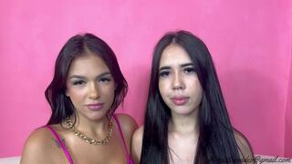 NEW KISSING WITH 2 NEW CUTE GIRLS - NEW TOP GIRLS LEANDRA AND POLIANA - NEW MR DEC 2025 - CLIP 1