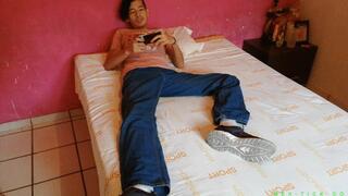 College Stud Vesper Masturbates While Sniffing & Enjoying His Own Stinky Socks & Shoes. Don't Miss To Watch This Video To Get An Idea Of The Smell!