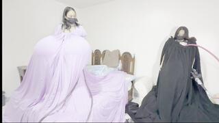 Giantesses 72inch belly and boobs inflation