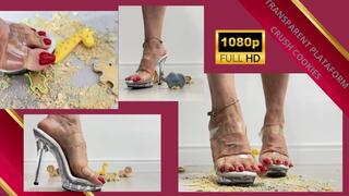 Crushing cookies with transparent platform EmpressBellaSadic Platform Cear High Heels