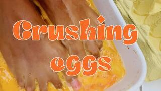 Bare Feet Crushing Eggs for You