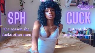 Ebony goddess chayenne dresses up as a bunnygirl and explains to you why you and your small penis deserve to get cucked