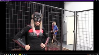 Bat Girl Fights Harley Quin In The Steel Cage