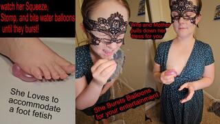 Sensually Popping some Water Balloons