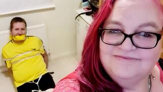 Footballer tied up for over 7 hours- Full edited vid-BBW domination,BBW bondage,bound and gagged man,man tied up,amateur,male bondage,man in bondage,soccer kit,football kit,gay bondage,edging,edged,wand,struggling,handjob,post cum play,post orgasm torment