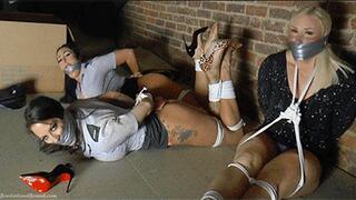 Cherry, Mila & Charlie in: Intensely Squirming Attic Hostages: Take Out That Strong Chick Too & Hide Her with the Others! (Extended Cut) (HD)