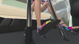 1967 VW Bus Cranking Template - Vicky in Trippy Mary Janes 1080p