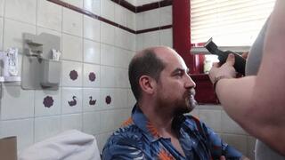 ReneeSakuya Shaving Jayjays head and trimming his face, silent film 720p