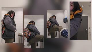 Farting Peeing And Spitting In The Stinky Dirty Public Bathroom