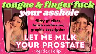 Let me milk your prostate! Licking and fingering your ass until you CUM!