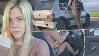 Leah warms up her engine in the morning while doing her makeup - REVVING PEDAL PUMPING