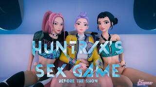 Huntrix's Game in the Plane - 3 Futanari girls selfsuck